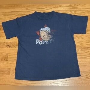 Popeye Adults Unisex Men’s Navy Blue Short Sleeved Graphic T-Shirt. No size tag.
